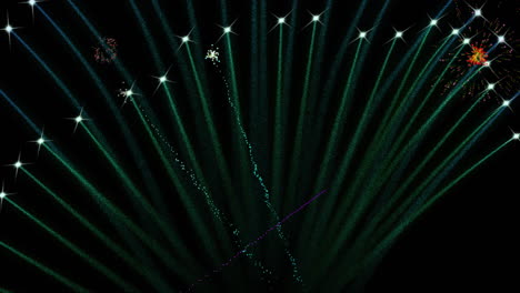 animación de fuegos artificiales sobre fondo negro