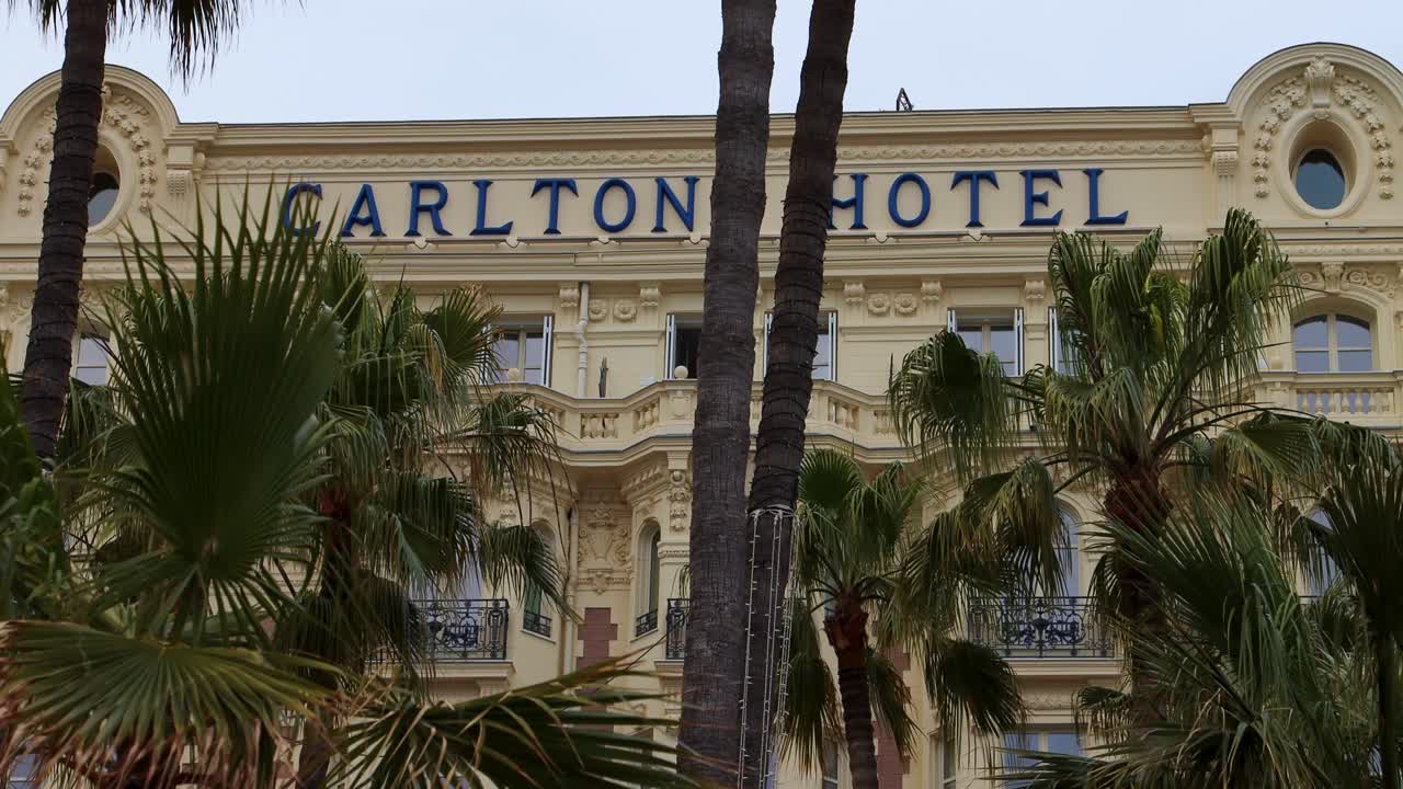 Exterior View of the Carlton Hotel in Cannes, France