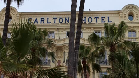 exterior view of the carlton hotel in cannes, france