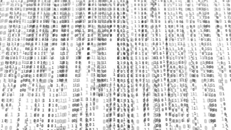 4K Digital binary code processing loop new backgrounds.