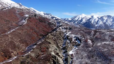 increíble vista de las montañas de utah capturada por un dron