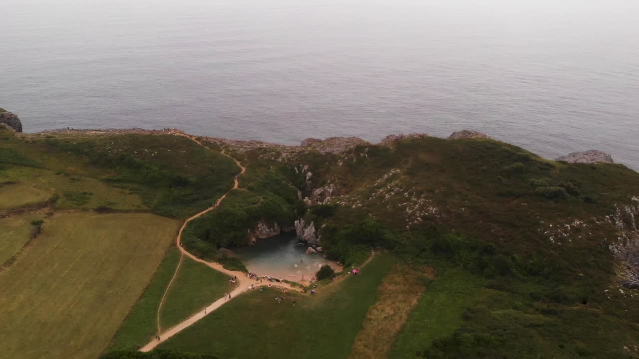 바다 의 비밀 파라다이스 해변, 공중 높은 각도