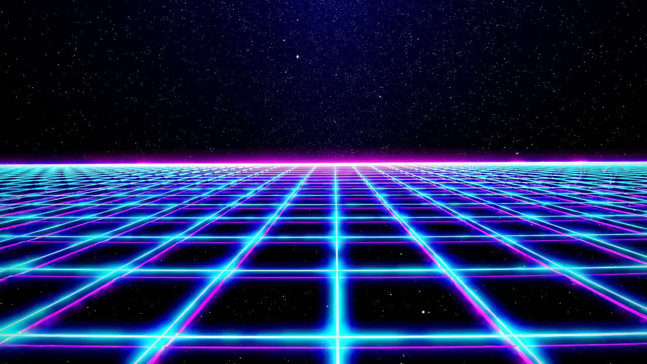 Sfondio retrofuturistico della griglia