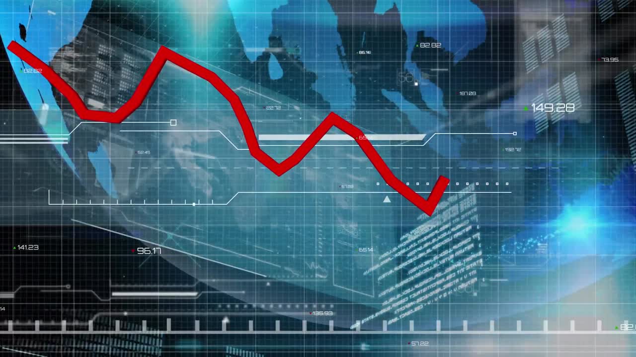 animación del procesamiento de datos en todo el mundo