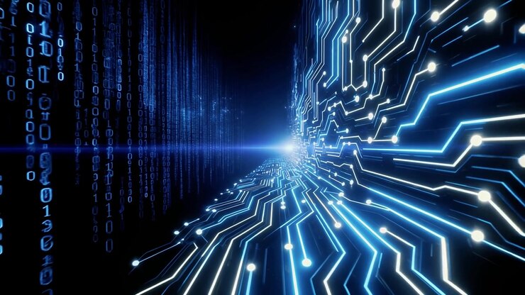 Circuit imprimé numérique abstrait avec flux de données binaires