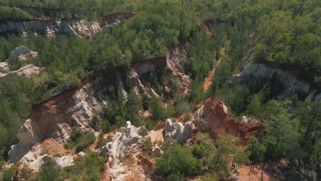 epic drone footage of an enormous canyon on a beautiful sunny day