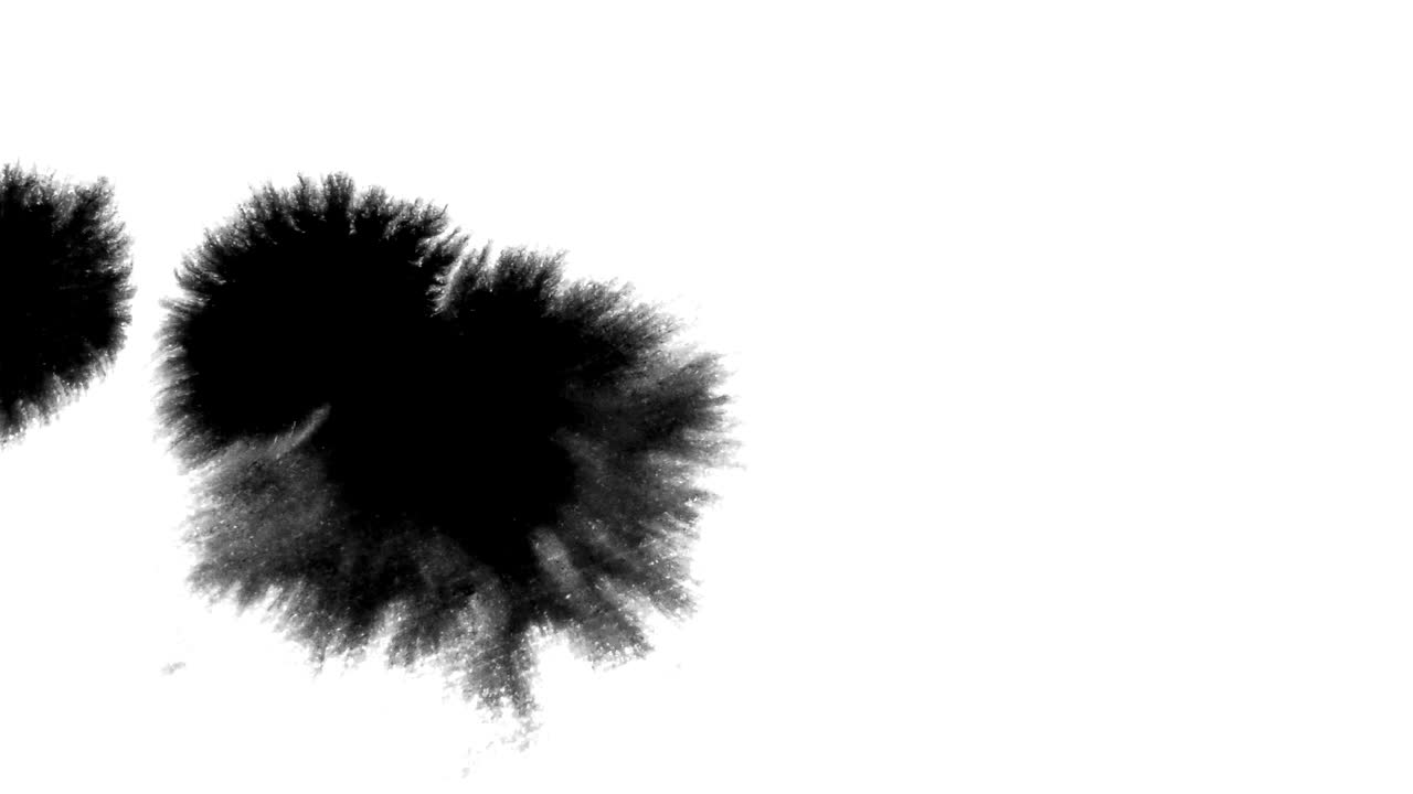 Abstract Ink Drops Explode Splash Diffusion Movement