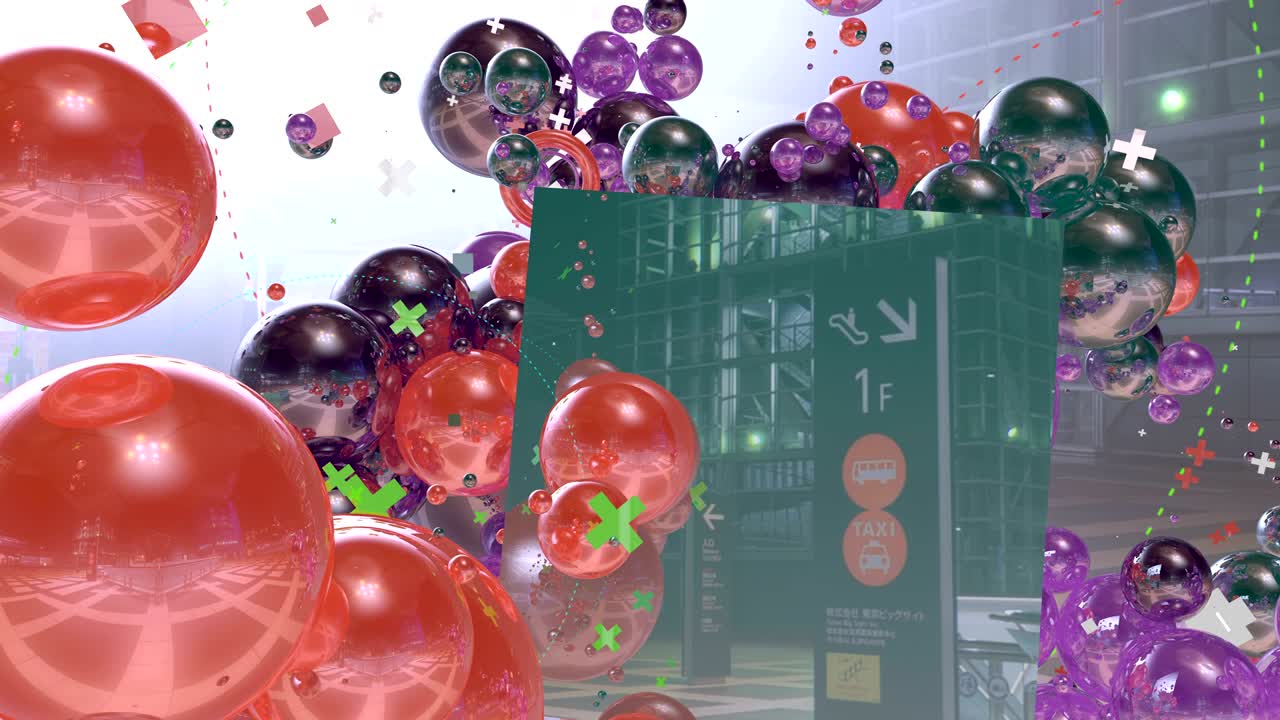 다양한 패턴을 만드는 많은 구들로 만들어진 배경입니다.