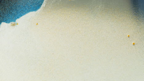 abstract liquid art with gold glitter