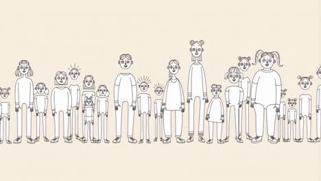 illustration of a diverse group of stylized people