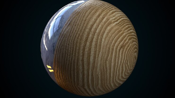 Marble wooden sphere