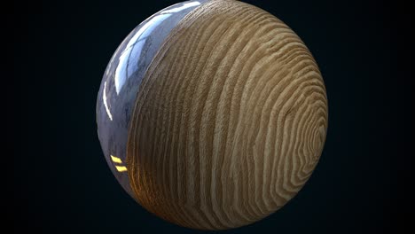 esfera de madera de mármol