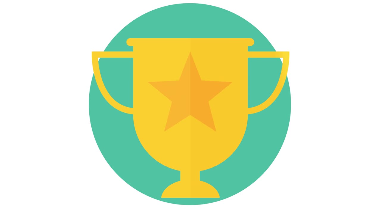 Golden Trophy winning concept, on and off animation