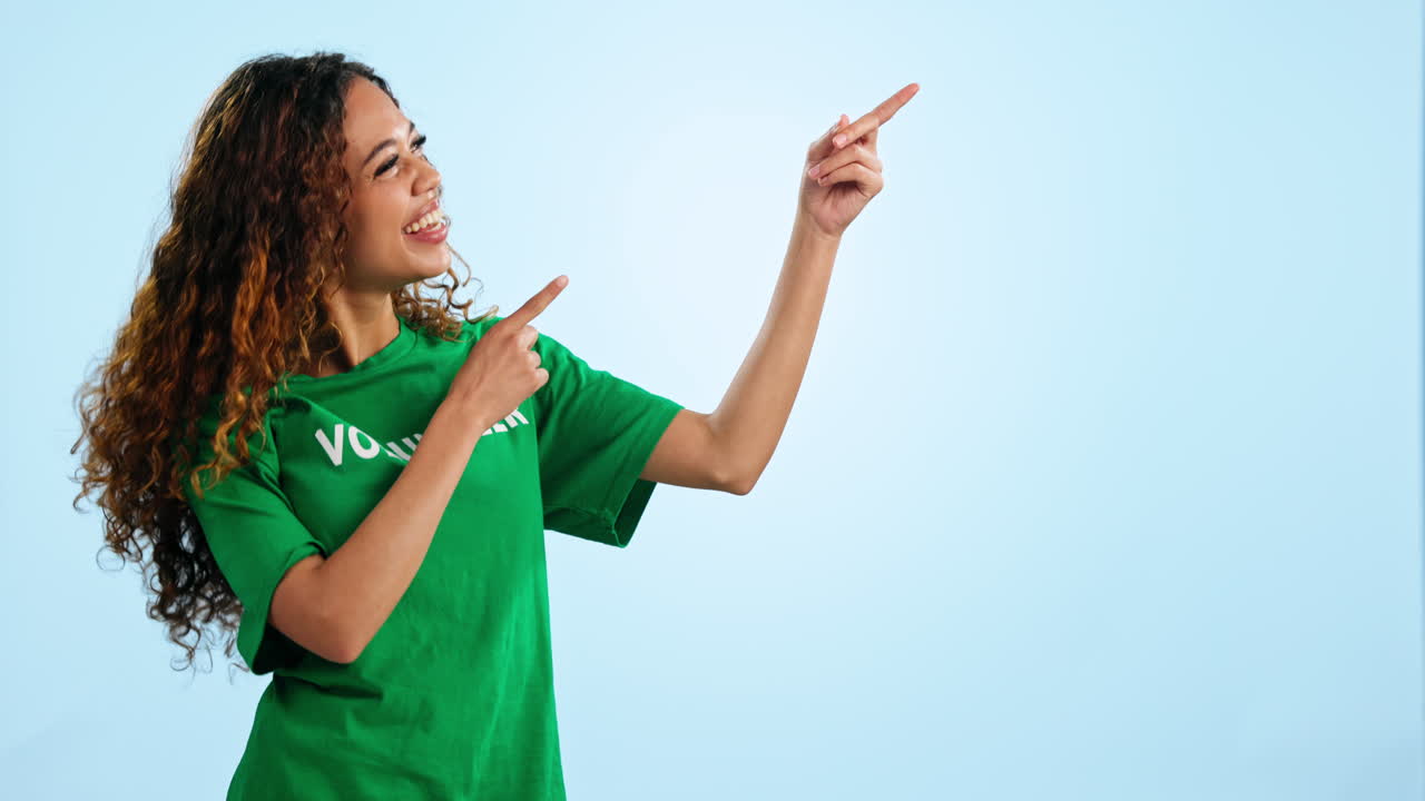 cara, mujer y voluntaria con sostenibilidad