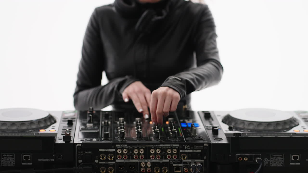 Female DJ Mixing Music
