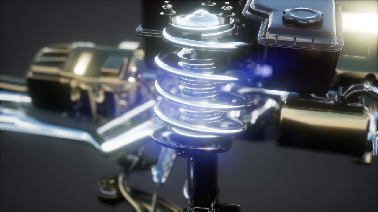 자세한 자동차 엔진 및 다른 부품