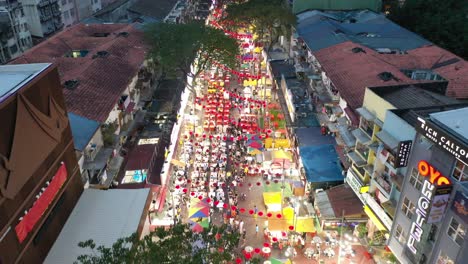 night market aerial view