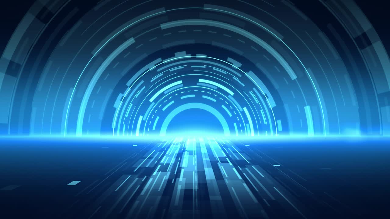 animation of an abstract tech background in blue. loop. | freepik