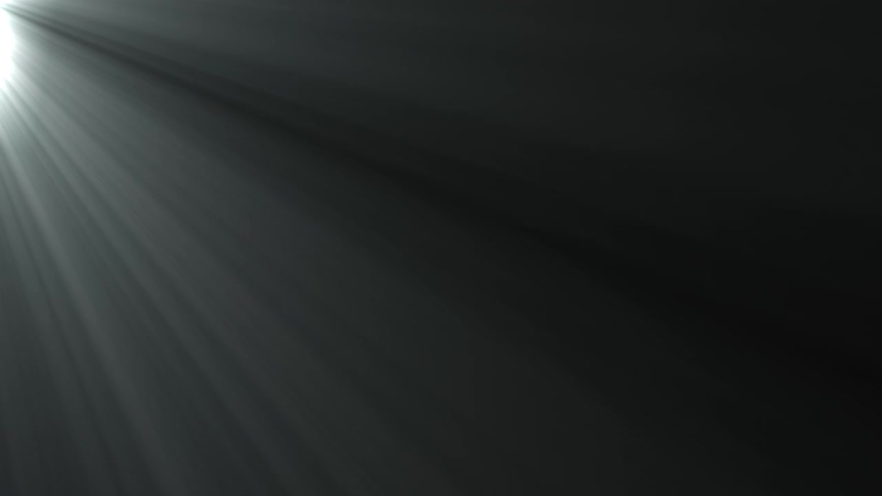 Soft White Light Rays Shining From Top Left Corner