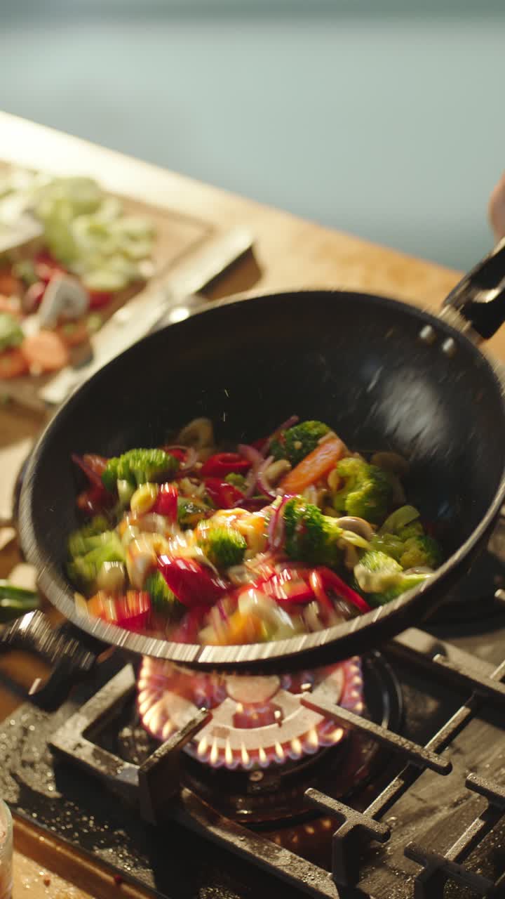 Cooking Vegetables on a Gas Stove