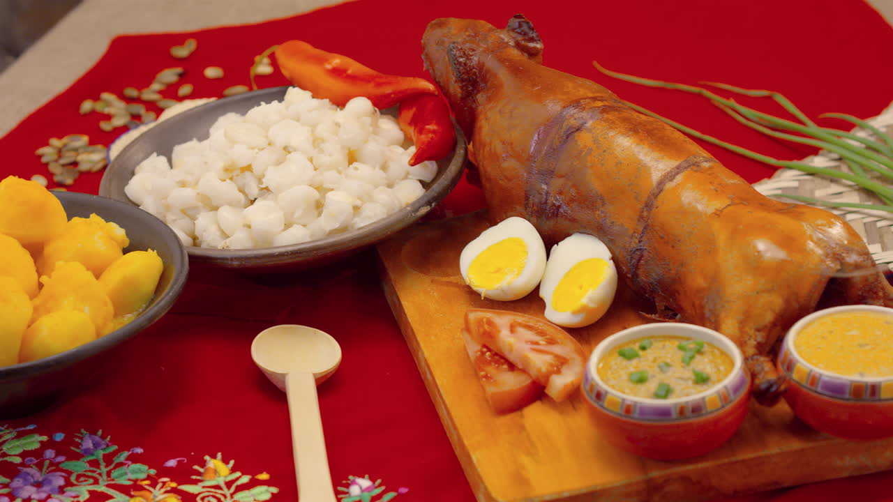 에도르, 페라오, 콜롬비아, 볼리비아에서 구운 기니피그