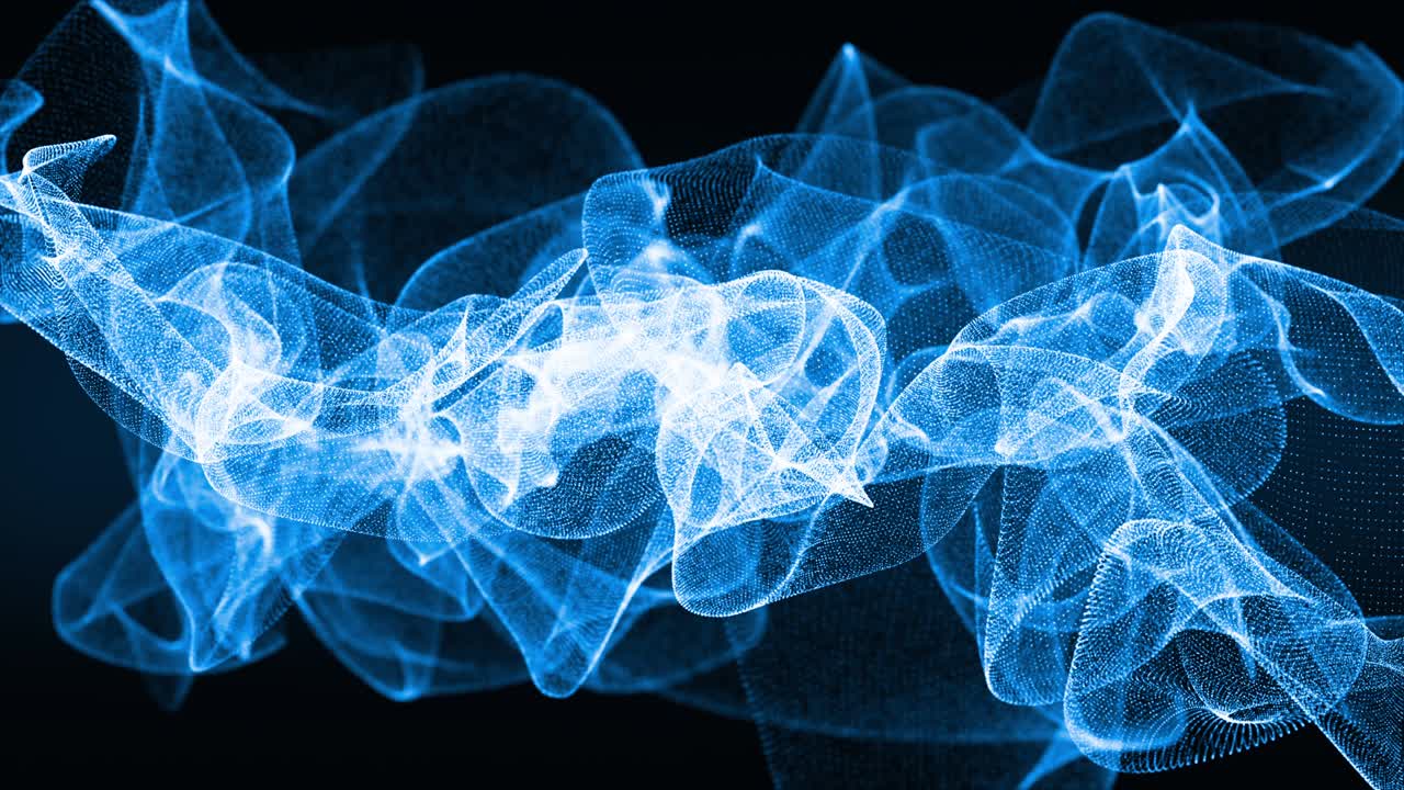 gráfico de movimiento de la levitación de la red azul y el flujo de luz abstracta concepto de tecnología de fondo