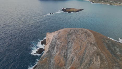 a flyover of manana island heading towards makapuu beach