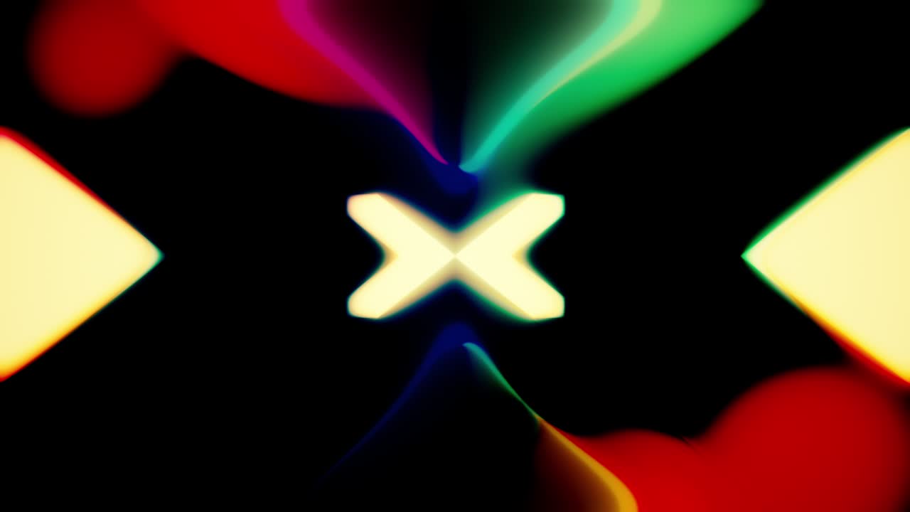 bucle de vj abstracto en forma de cruz con sensación analógica