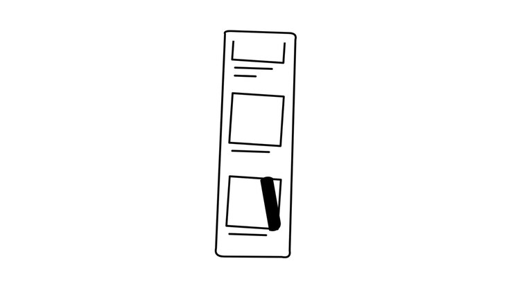 Hand-Drawn Animation of a Scrolling Mobile Interface