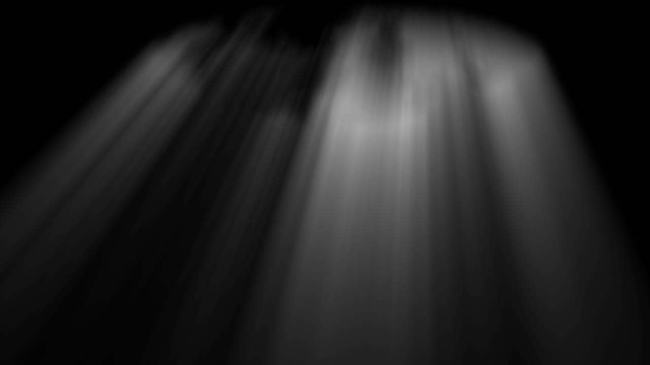 Volumetric Light Rays Overlay on Black Background
