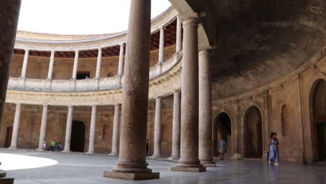 interior courtyard with columns and arches
