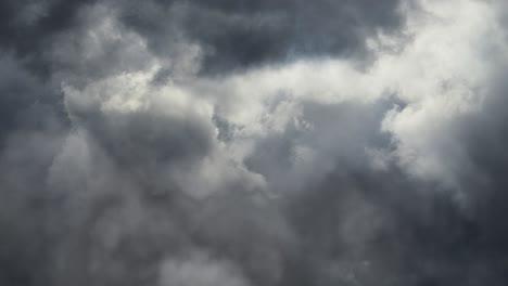 lighting bolt on the gray dark clouds 4k