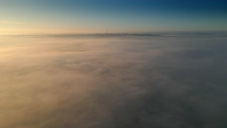 Aerial-Drone-Footage-Of-thick-morning-mist