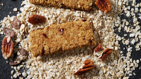 granola bar with scattered oatmeal 4k