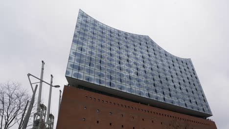 view of the elbphilharmonie from the street