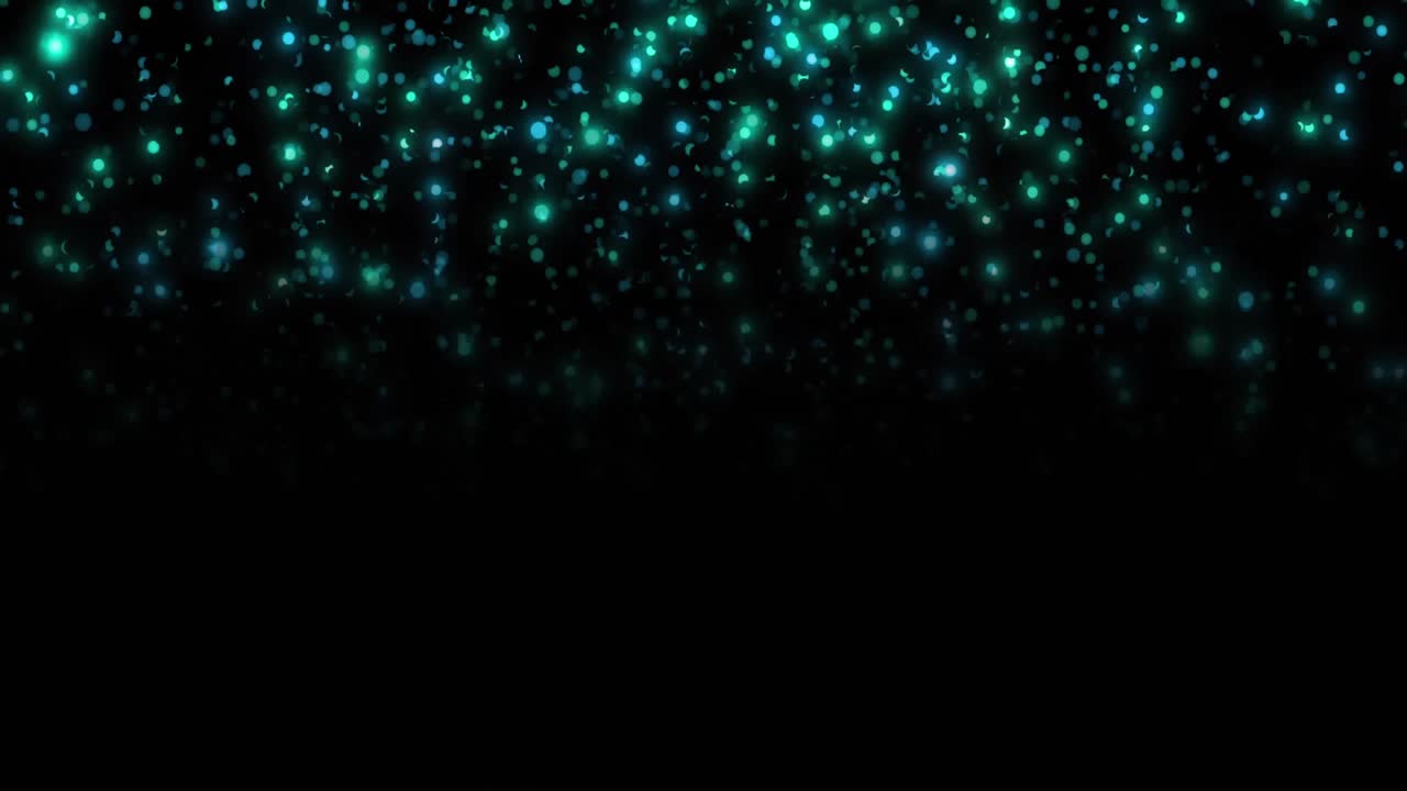 검은 바탕에 녹색 빛의 반 ⁇ 이는 반점의 애니메이션