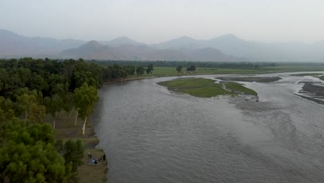 aerial beauty overlooking the river