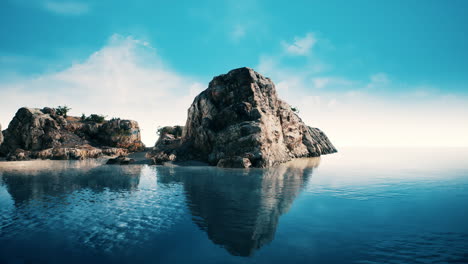 mediterranean rocky shores and landscape