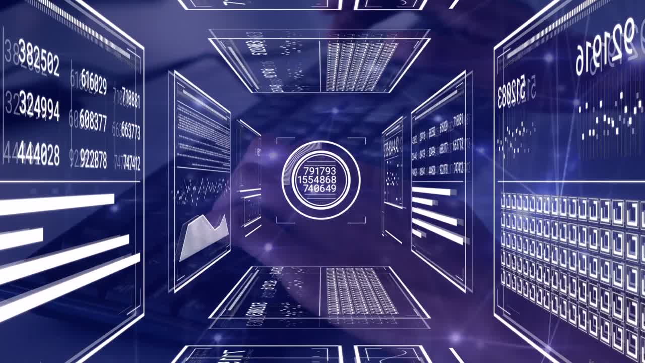 Animation of data processing over hands using computer