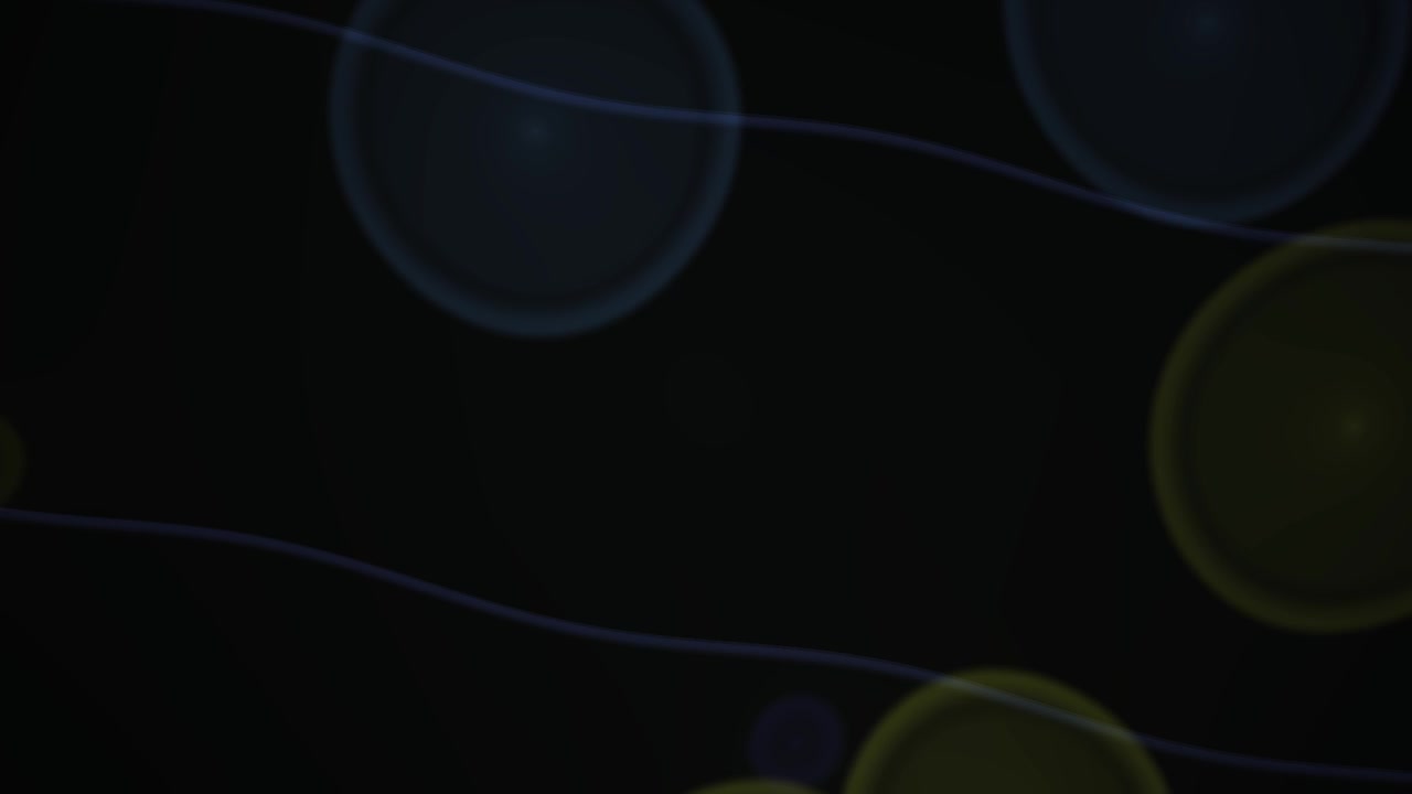 Fundo Abstrato com Orbes Brilhantes Flutuantes e Linhas Onduladas