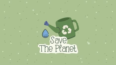 salvar el planeta letras con rociador