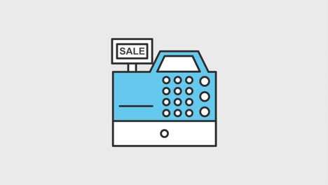 dollar banknote falling in cash register sale commerce