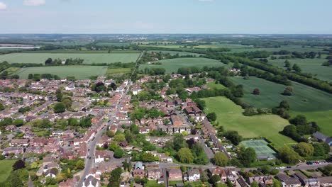 Video-De-Dron-De-4k-Del-Pueblo-De-Bridge-Cerca-De-Canterbury