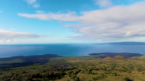 Beauty-of-Kanaio-natural-area-in-Hawaii-island,-aerial-panoramic-view