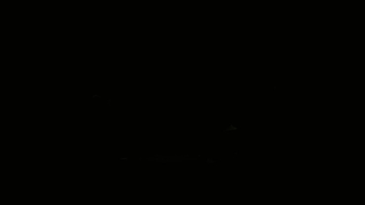 Animazione dinamica di luce verde astratta su sfondo nero