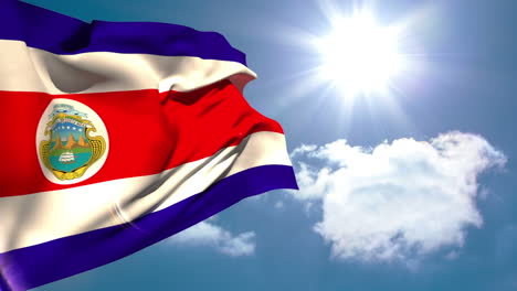 Costa-Rica-Nationalflagge-Weht