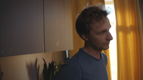 man in a kitchen