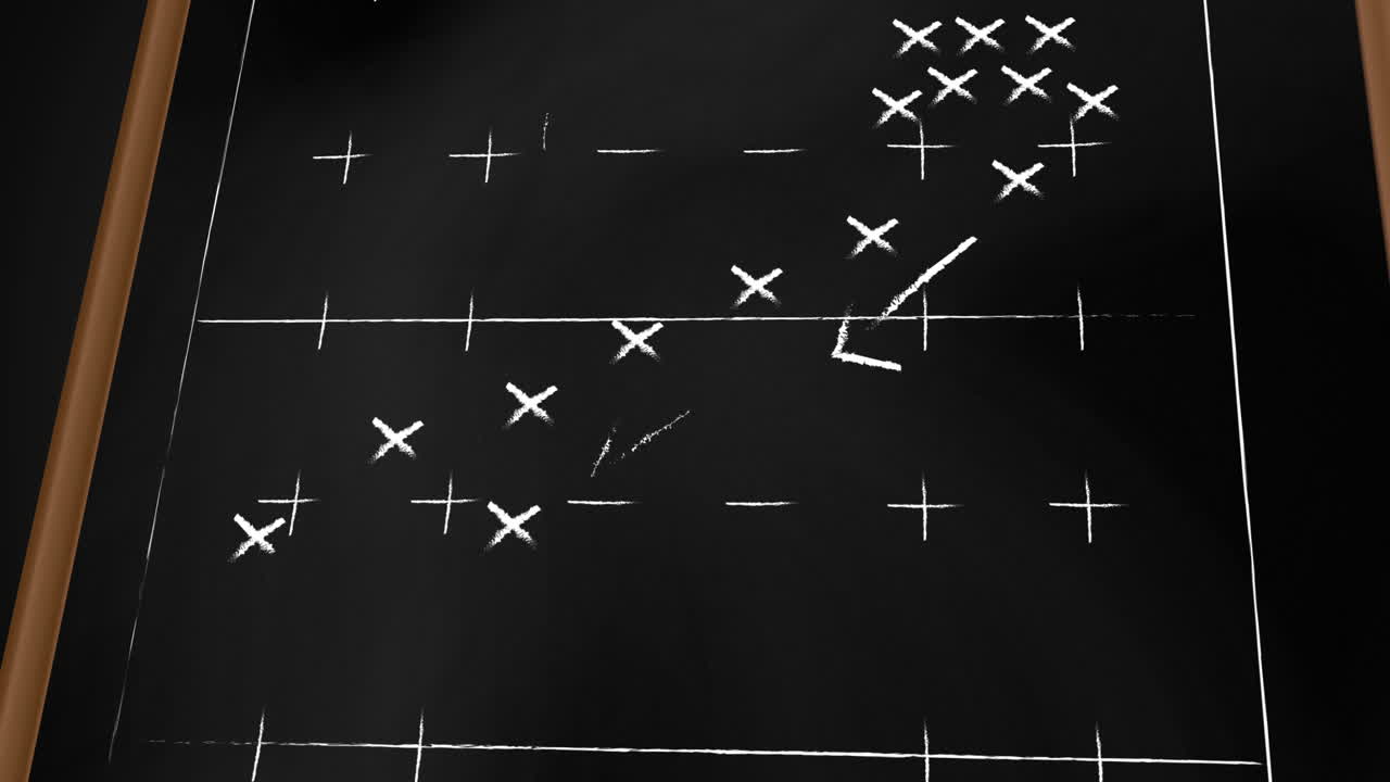 게임 플랜과 스포츠 필드의 애니메이션