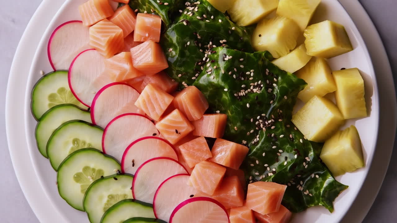 Vibrant Salmon Poke Bowl with Fresh Ingredients