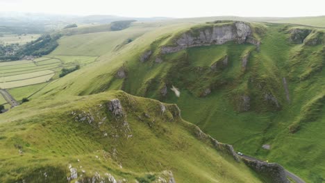 An-aerial-shot-of-a-car-in-winner-pass